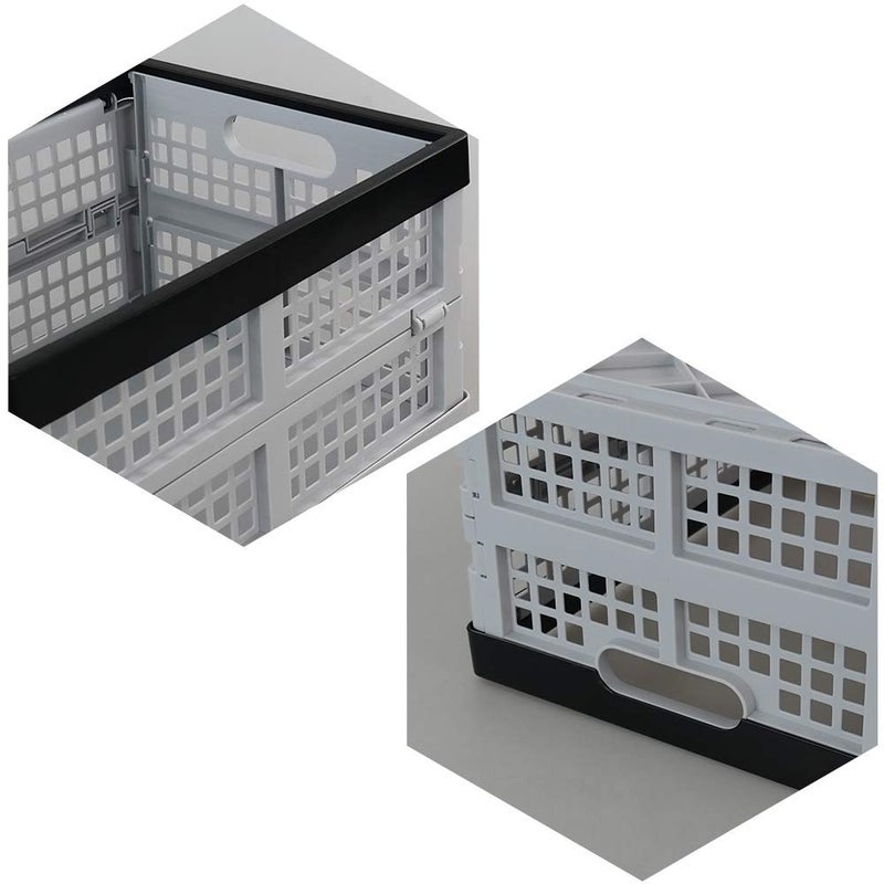 Eagrye 32 L Collapsible Storage Crate, Folding Storage Crates, Set of 3 - Image 4